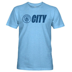 Manchester City 1863FC Mono Badge Lock-Up Retro Tri-Blend T-Shirt Sky Blue - FIFA World CUP