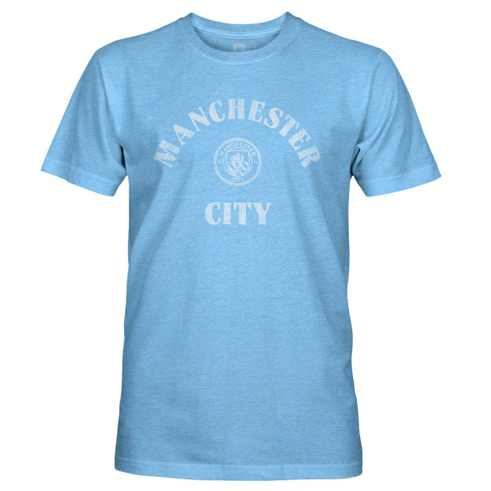 Manchester City 1863FC Team Arch Retro Tri-Blend T-Shirt Sky Blue - FIFA World CUP