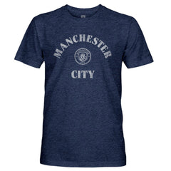 Manchester City 1863FC Team Arch Retro Tri-Blend T-Shirt Navy - FIFA World CUP