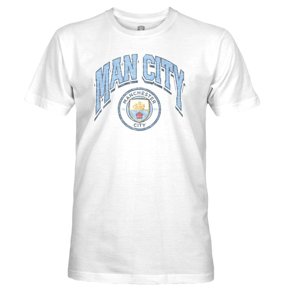 Manchester City 1863FC Retro Wordmark Slub T-Shirt White - FIFA World CUP