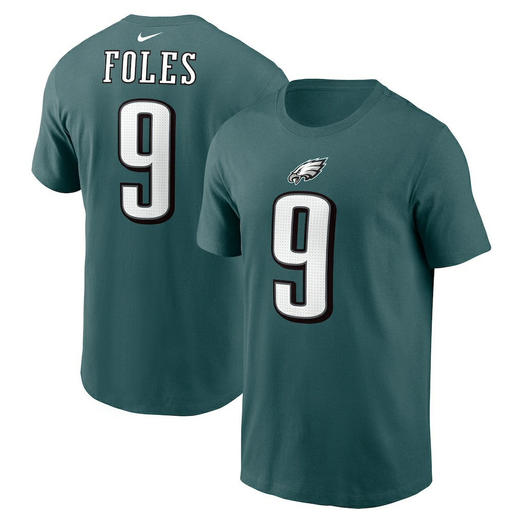 Nick Foles Philadelphia Eagles Retired Player Name & Number T-Shirt Midnight Green | Nike for Sale