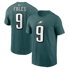 Nick Foles Philadelphia Eagles Retired Player Name & Number T-Shirt Midnight Green | Nike for Sale