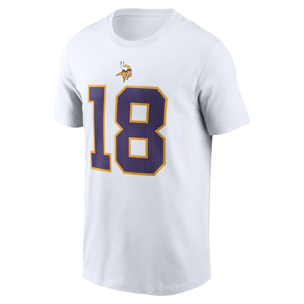 Justin Jefferson Minnesota Vikings Name & Number T-Shirt White | Nike for Sale