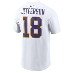Justin Jefferson Minnesota Vikings Name & Number T-Shirt White | Nike for Sale