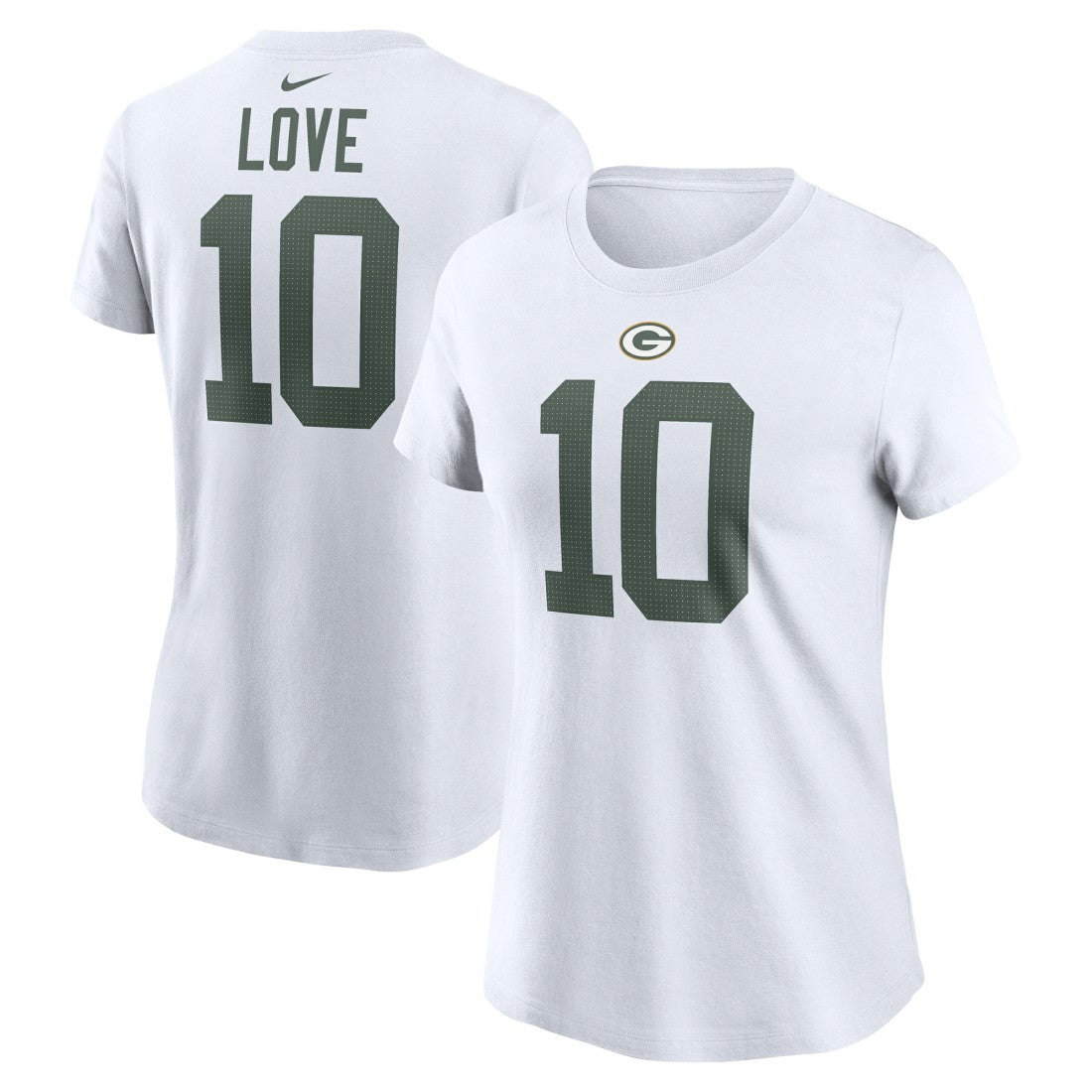 Jordan Love Green Bay Packers Women's Player Name & Number T-Shirt White | Nike for Sale