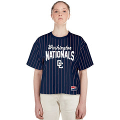 Washington Nationals New Era Women's 2025 City Connect Pinstripe T-Shirt - MLB