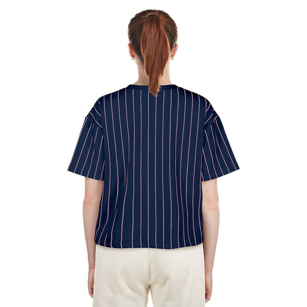 Washington Nationals New Era Women's 2025 City Connect Pinstripe T-Shirt - MLB