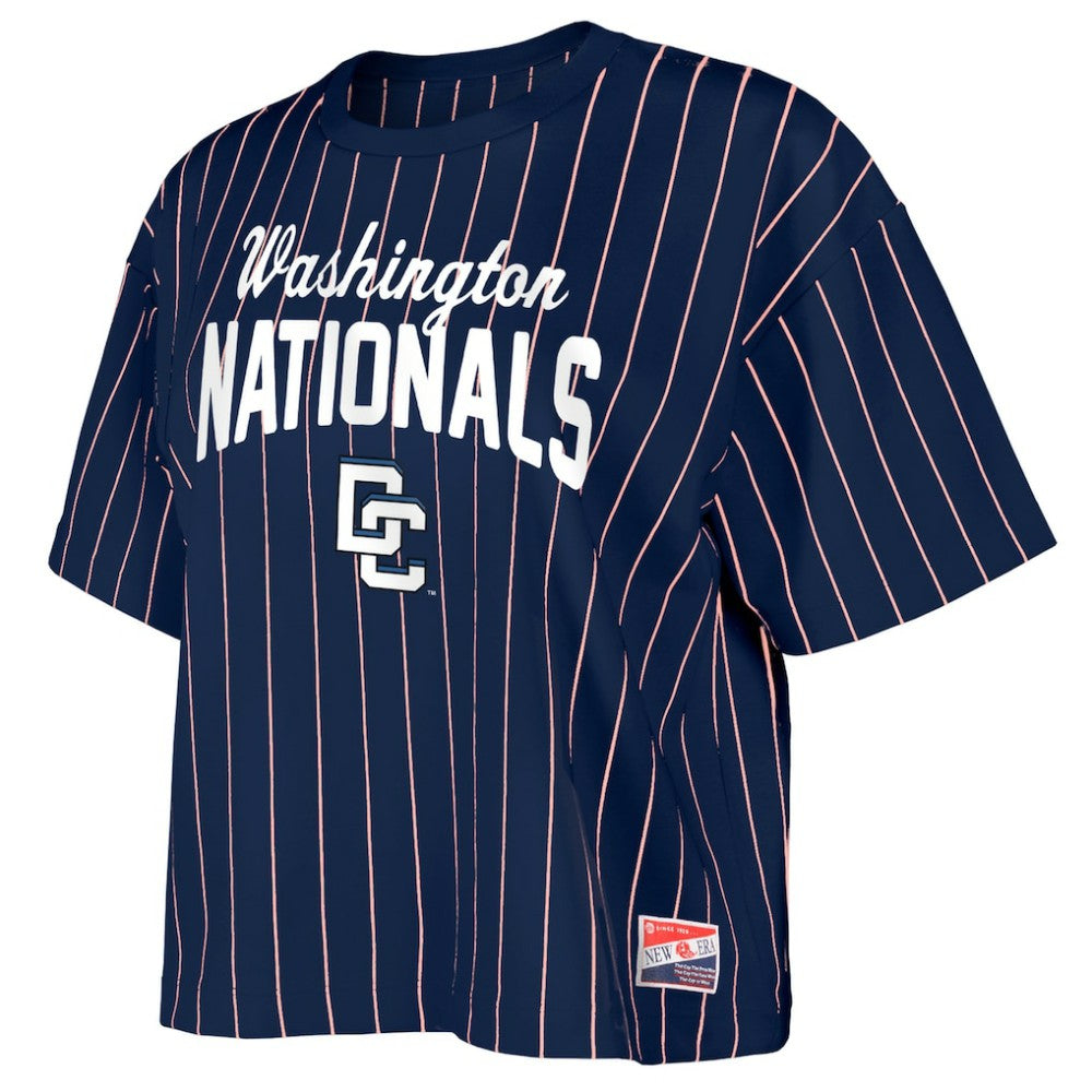 Washington Nationals New Era Women's 2025 City Connect Pinstripe T-Shirt - MLB
