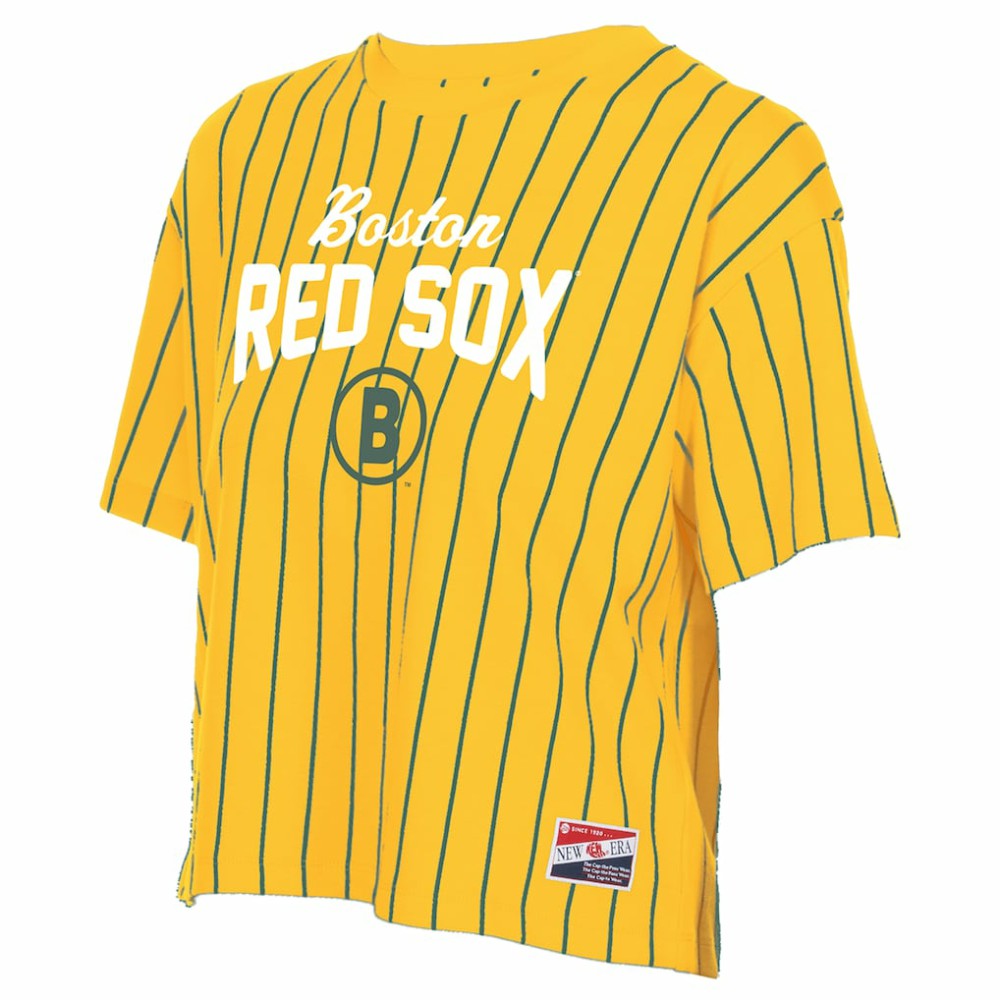 Boston Red Sox New Era Women's 2025 City Connect Pinstripe T-Shirt - MLB