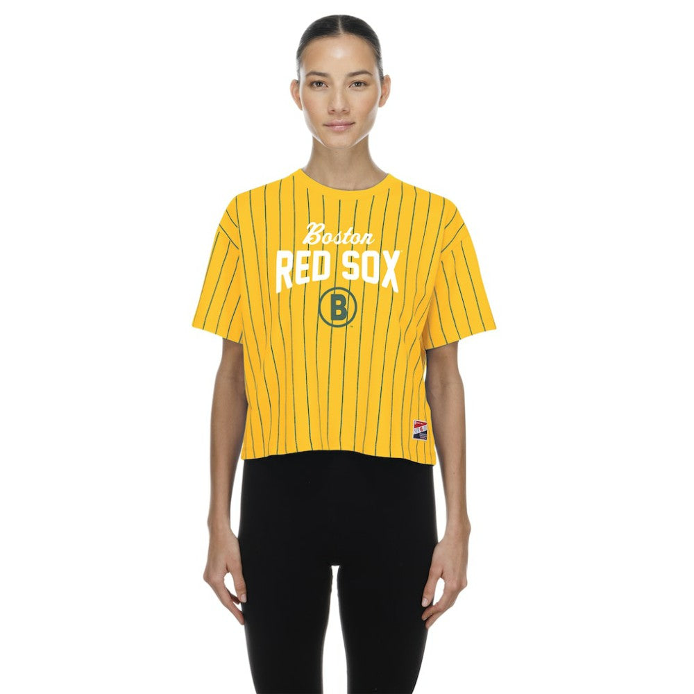 Boston Red Sox New Era Women's 2025 City Connect Pinstripe T-Shirt - MLB