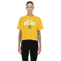 Boston Red Sox New Era Women's 2025 City Connect Pinstripe T-Shirt - MLB