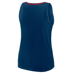 Houston Texans Logo Athletic Women's Plus Size Stellar Win V-Neck Tank Top Navy | NFL
