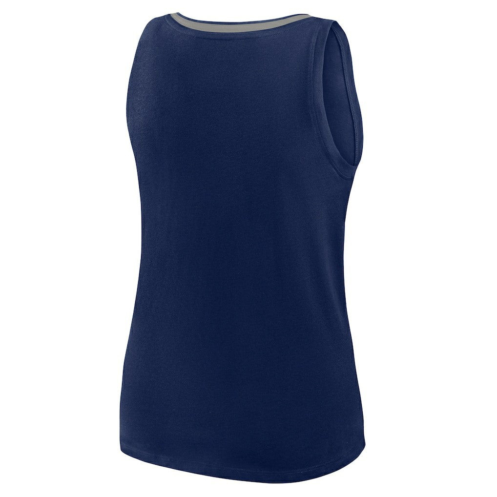 Dallas Cowboys Logo Athletic Women's Plus Size Stellar Win V-Neck Tank Top Navy | NFL