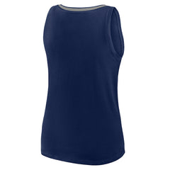 Dallas Cowboys Logo Athletic Women's Plus Size Stellar Win V-Neck Tank Top Navy | NFL