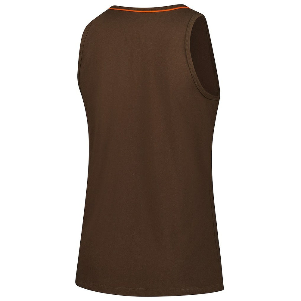 Cleveland Browns Logo Athletic Women's Plus Size Stellar Win V-Neck Tank Top Brown | NFL
