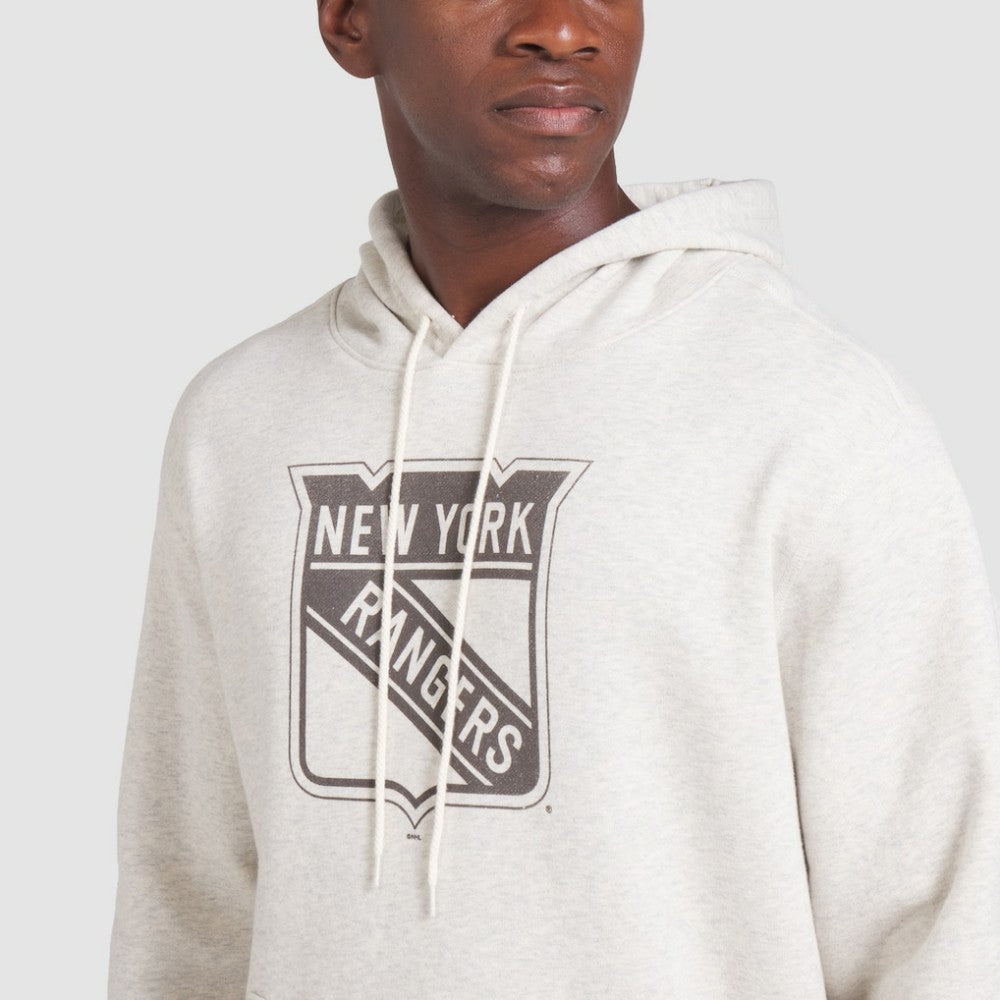 New York Rangers Fanatics Made in Canada Pullover Hoodie - Cream - NHL