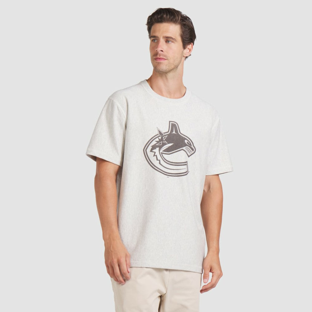 Vancouver Canucks Fanatics Made in Canada T-Shirt - Cream - NHL