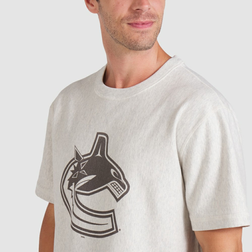 Vancouver Canucks Fanatics Made in Canada T-Shirt - Cream - NHL