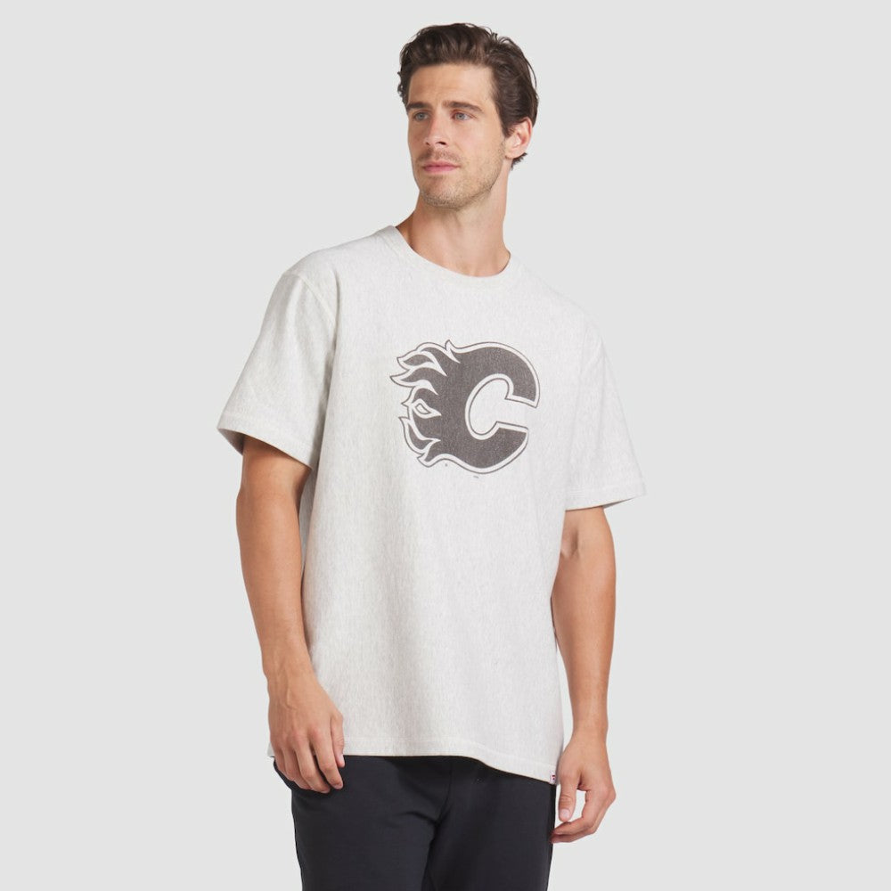 Calgary Flames Fanatics Made in Canada T-Shirt - Cream - NHL