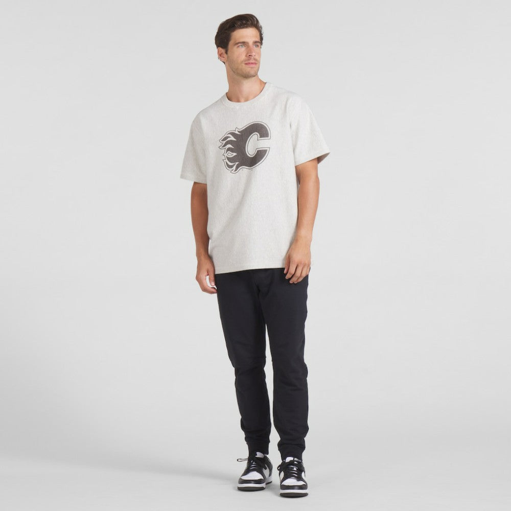 Calgary Flames Fanatics Made in Canada T-Shirt - Cream - NHL