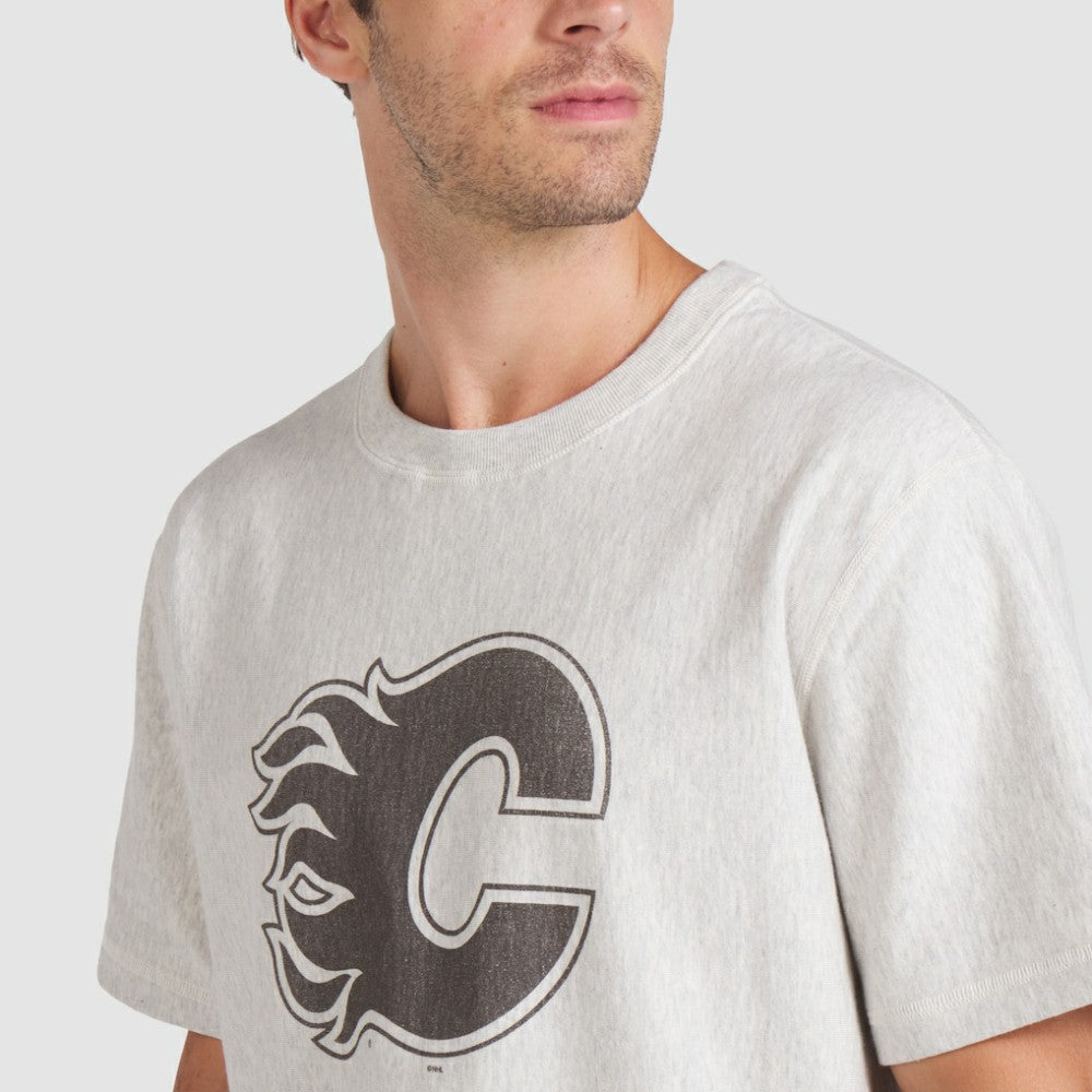 Calgary Flames Fanatics Made in Canada T-Shirt - Cream - NHL