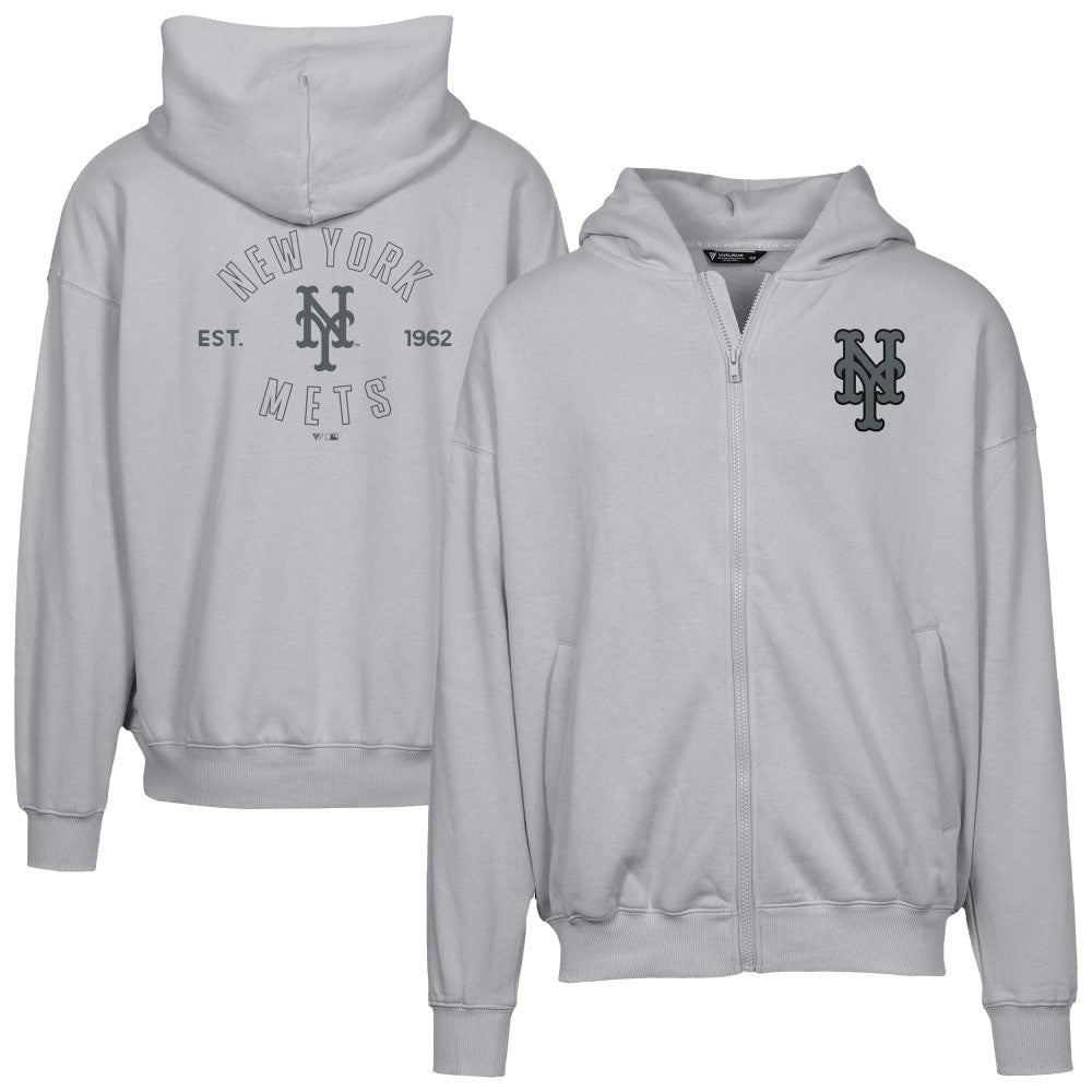New York Mets Levelwear Uphill Abyssal Full-Zip Hoodie - MLB