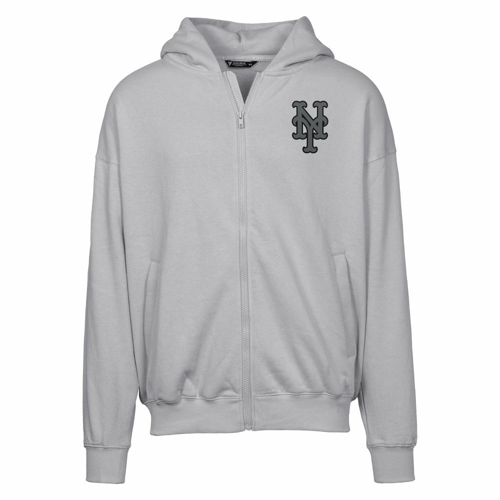 New York Mets Levelwear Uphill Abyssal Full-Zip Hoodie - MLB