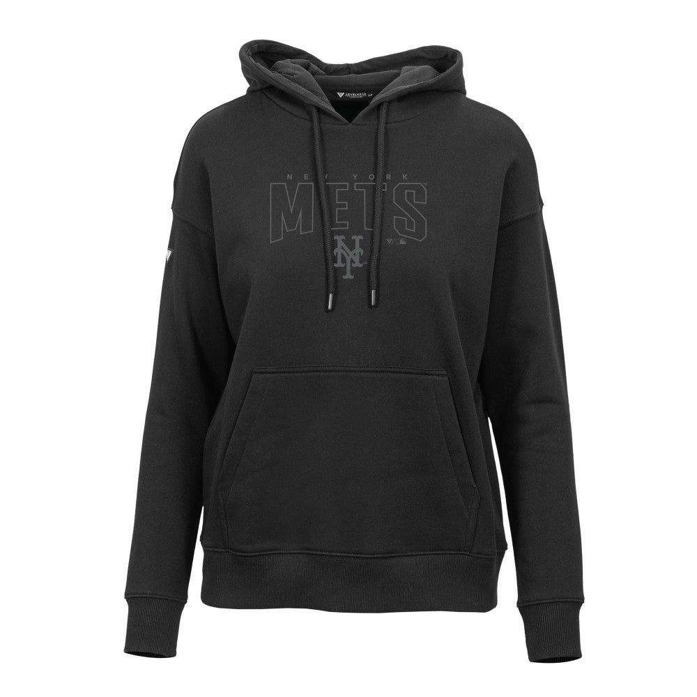 New York Mets Levelwear Women's Adorn Darkmoon Pullover Hoodie - MLB