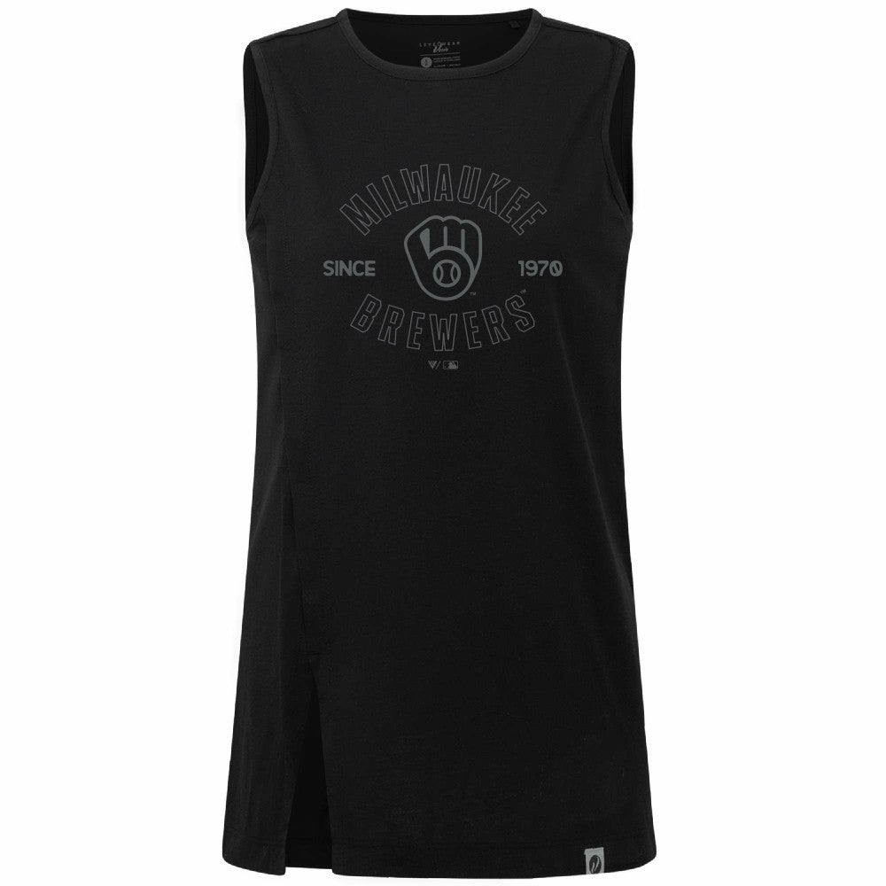 Milwaukee Brewers Levelwear Women's Influx Abyssal Tank Top - MLB