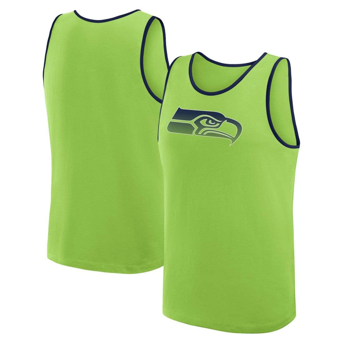 Seattle Seahawks Logo Athletic Unmatched Success Tank Top Neon Green | NFL
