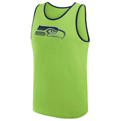 Seattle Seahawks Logo Athletic Unmatched Success Tank Top Neon Green | NFL