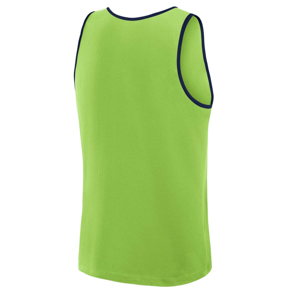 Seattle Seahawks Logo Athletic Unmatched Success Tank Top Neon Green | NFL
