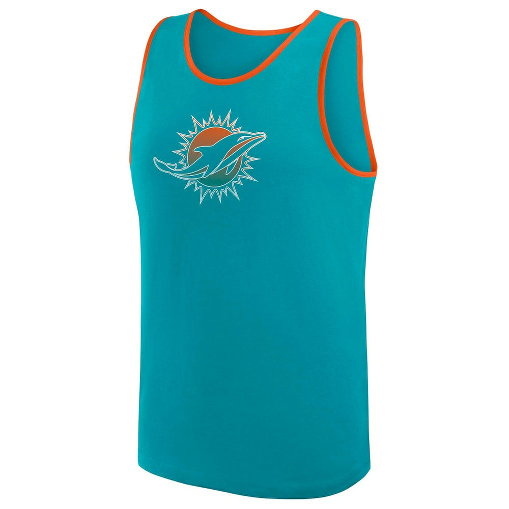 Miami Dolphins Logo Athletic Unmatched Success Tank Top Aqua | NFL