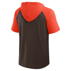 Cleveland Browns Logo Athletic Prime Hoodie T-Shirt Brown | NFL