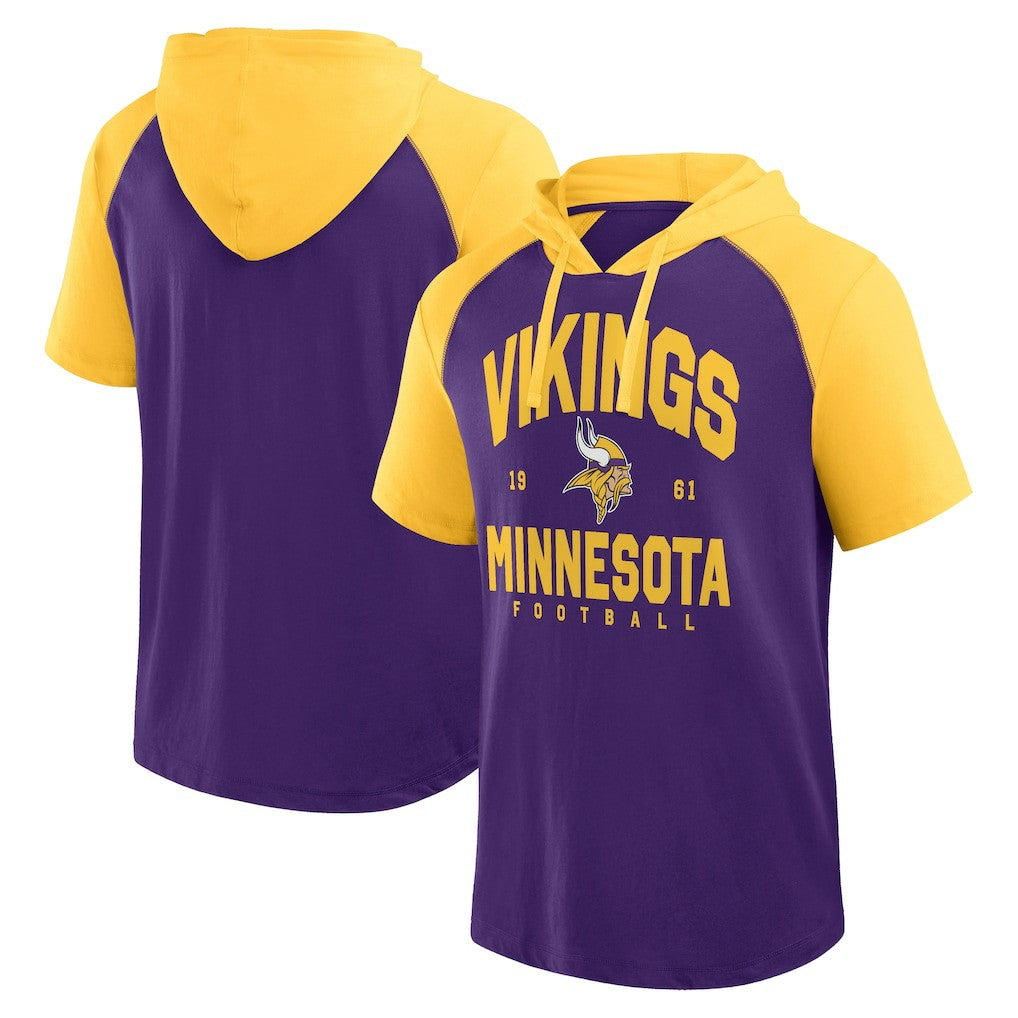 Minnesota Vikings Logo Athletic Prime Hoodie T-Shirt Purple | NFL
