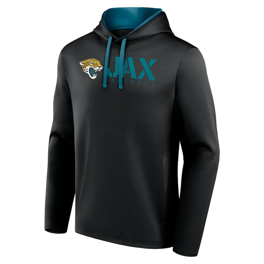 Jacksonville Jaguars Logo Athletic Head Start Pullover Hoodie Black | NFL