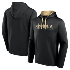 New Orleans Saints Logo Athletic Head Start Pullover Hoodie Black | NFL