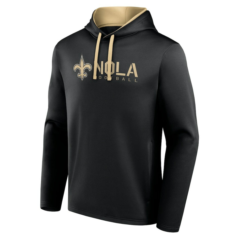 New Orleans Saints Logo Athletic Head Start Pullover Hoodie Black | NFL