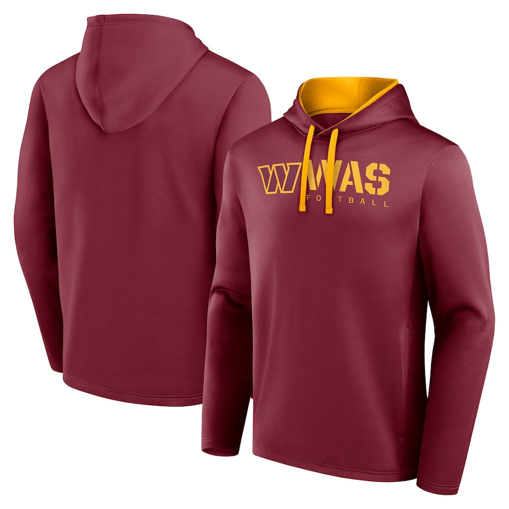 Washington Commanders Logo Athletic Head Start Pullover Hoodie Burgundy | NFL