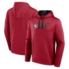 San Francisco 49ers Logo Athletic Head Start Pullover Hoodie Scarlet | NFL