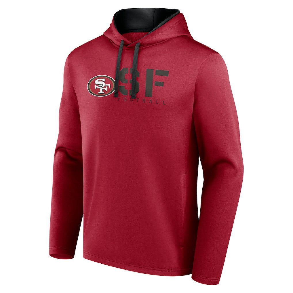 San Francisco 49ers Logo Athletic Head Start Pullover Hoodie Scarlet | NFL