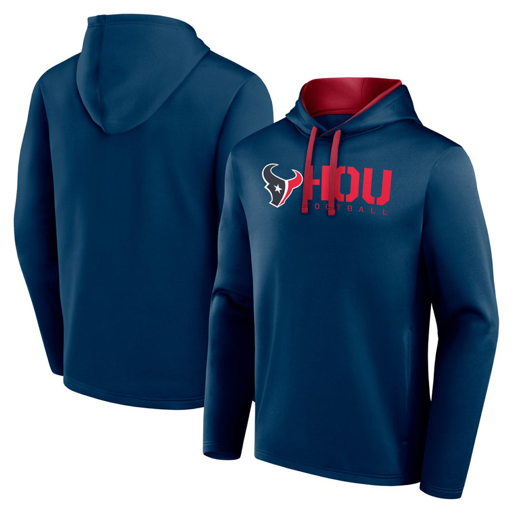 Houston Texans Logo Athletic Head Start Pullover Hoodie Navy | NFL