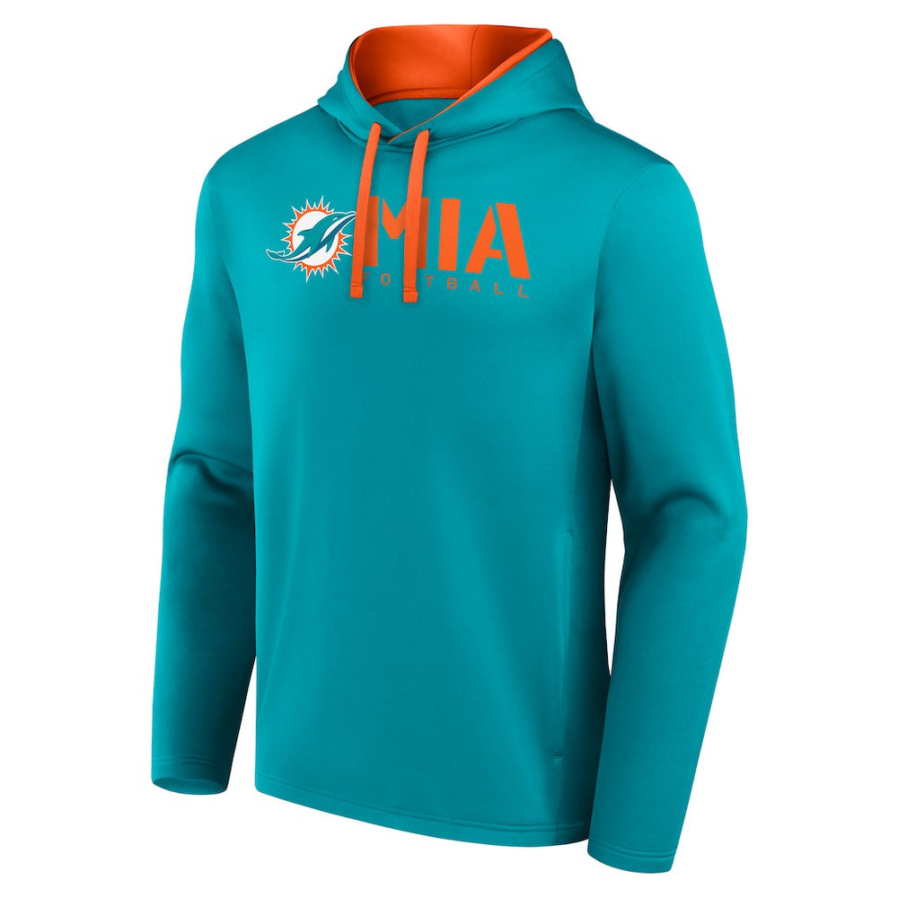 Miami Dolphins Logo Athletic Head Start Pullover Hoodie Aqua | NFL