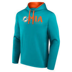 Miami Dolphins Logo Athletic Head Start Pullover Hoodie Aqua | NFL