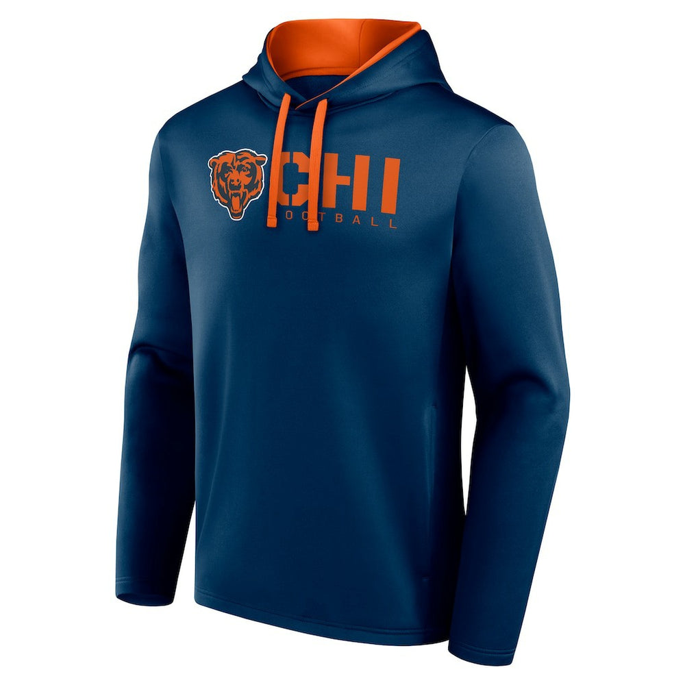 Chicago Bears Logo Athletic Head Start Pullover Hoodie Navy | NFL