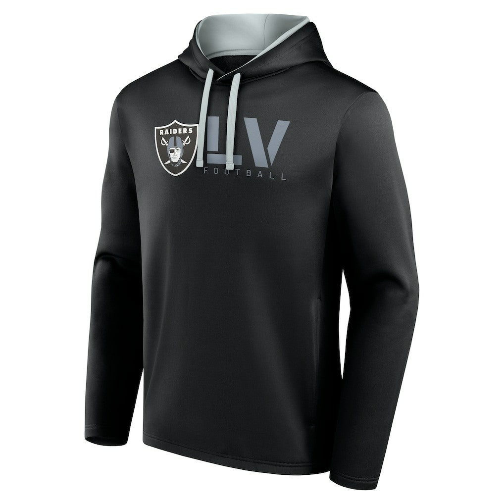 Las Vegas Raiders Logo Athletic Head Start Pullover Hoodie Black | NFL
