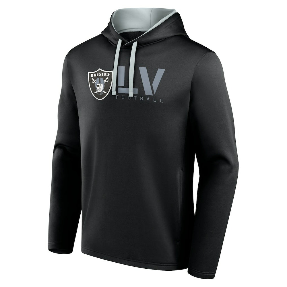 Las Vegas Raiders Logo Athletic Head Start Pullover Hoodie Black | NFL