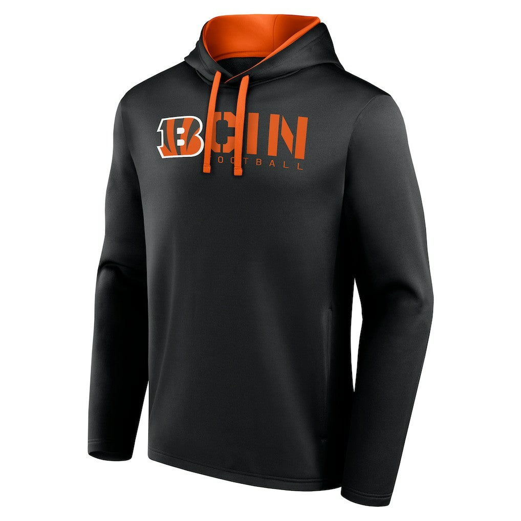 Cincinnati Bengals Logo Athletic Head Start Pullover Hoodie Black | NFL
