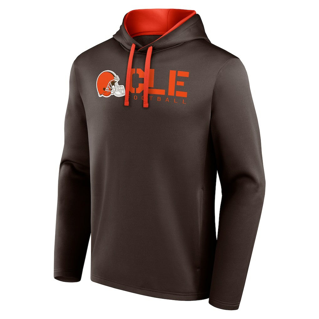 Cleveland Browns Logo Athletic Head Start Pullover Hoodie Brown | NFL