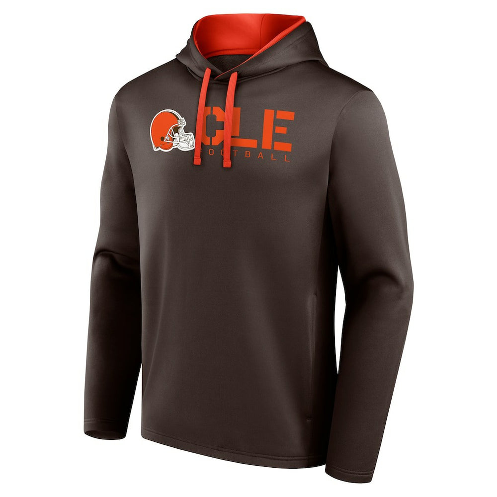 Cleveland Browns Logo Athletic Head Start Pullover Hoodie Brown | NFL